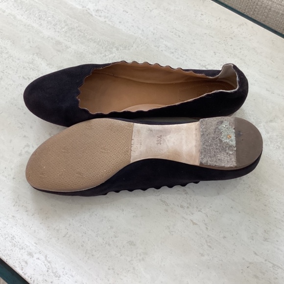 CHLOE black suede ballet style shoes - Picture 3 of 4